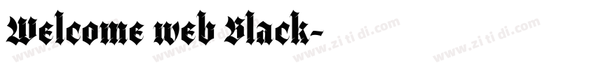 Welcome web Black字体转换
